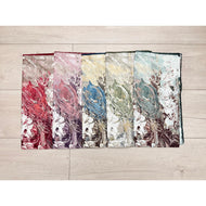Turkish Satin Square Prints - Abstract Botanica-Squares-The Little Tichel Lady