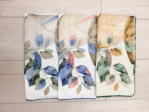 Turkish Satin Square Prints - Bare Bloom