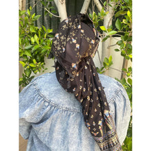 Israeli Tassel Embroidered Very Large Square - Black/Gold-Squares-The Little Tichel Lady