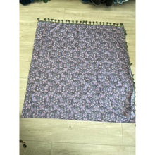 Israeli Tassel Embroidered Very Large Square - Lavender Field-Squares-The Little Tichel Lady