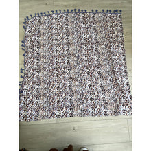 Israeli Tassel Embroidered Very Large Square - Splatter Print-Squares-The Little Tichel Lady