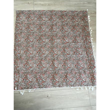 Israeli Tassel Embroidered Very Large Square - Neutral Print-Squares-The Little Tichel Lady