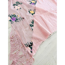 Exquisite Oversized Luxe Square - Dusty Pink Floral-Squares-The Little Tichel Lady