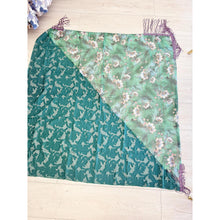 Exquisite Oversized Luxe Square - Hunter Green Floral-Squares-The Little Tichel Lady