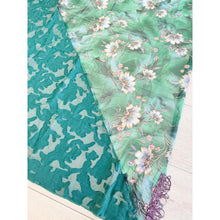 Exquisite Oversized Luxe Square - Hunter Green Floral-Squares-The Little Tichel Lady