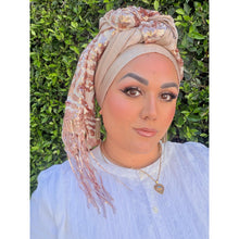 Exquisite Sequins Headwrap - Rose Gold & Neutral-Long Wrap-The Little Tichel Lady