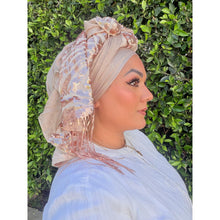 Exquisite Sequins Headwrap - Rose Gold & Neutral-Long Wrap-The Little Tichel Lady