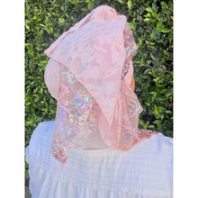 Exquisite Sequins & Floral Headwrap - Pink-Long Wrap-The Little Tichel Lady