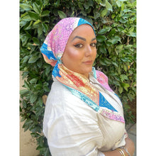 Lightweight Pretied w/ Velvet & Adjustable Band - Patchwork Print-Pretieds-The Little Tichel Lady
