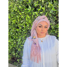 Exquisite Oversized Luxe Square - Dusty Pink Floral-Squares-The Little Tichel Lady
