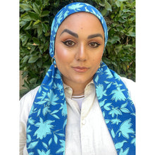 Lightweight Pretied w/ Velvet & Adjustable Band - Blue Beauty-Pretieds-The Little Tichel Lady