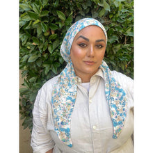 Lightweight Pretied w/ Velvet & Adjustable Band - Everblooming Print-Pretieds-The Little Tichel Lady