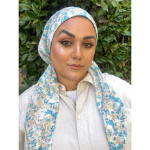 Lightweight Pretied w/ Velvet & Adjustable Band - Everblooming Print-Pretieds-The Little Tichel Lady