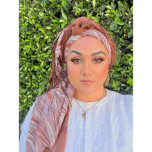 Exquisite Oversized Luxe Square - Brown Print-Squares-The Little Tichel Lady