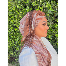 Exquisite Oversized Luxe Square - Brown Print-Squares-The Little Tichel Lady