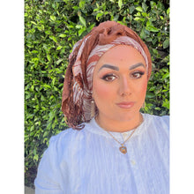 Exquisite Oversized Luxe Square - Brown Print-Squares-The Little Tichel Lady