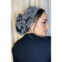 Avigail Lahiani - Slip-on & tie, Black Floral-Specialty Items-The Little Tichel Lady