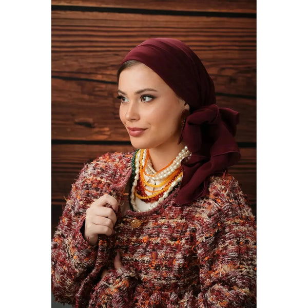 Rinati Lakel - Yomi, Burgundy-Specialty Items-The Little Tichel Lady