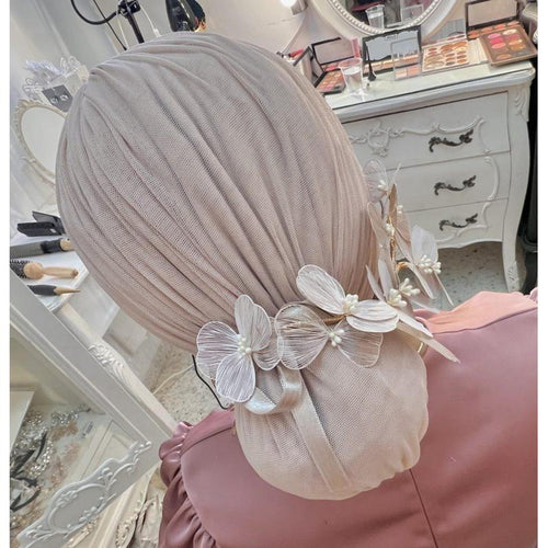 Avigail Lahiani, Luxurious Floral Headpiece - Rose Gold-Headband-The Little Tichel Lady