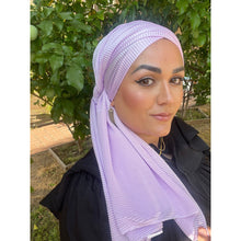 Pleated Long Headwrap - Lilac-Long Wrap-The Little Tichel Lady