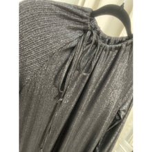 Maxi Dress w/ Adjustable Neckline - Black/Silver-dress-The Little Tichel Lady