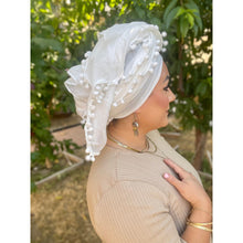 Pom Pom Detailed Headwraps - White-Long Wrap-The Little Tichel Lady