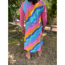 Girls Modest Swim Dress - Squiggle Print (Sizes 5-16)-dress-The Little Tichel Lady