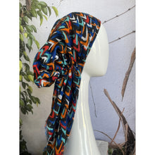 Turkish Cotton Textured Pretied Tichel - Black/Multi-pretieds-The Little Tichel Lady