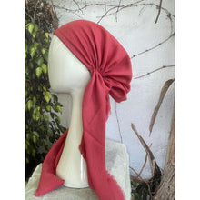 Pretied Turkish Cotton Textured Tichel w/ Long Tails - French Rose-pretieds-The Little Tichel Lady