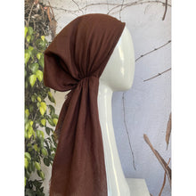 Pretied Turkish Cotton Textured Tichel w/ Long Tails - Brown-pretieds-The Little Tichel Lady