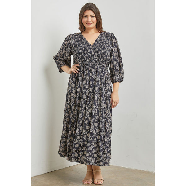 Breezy Floral Midi Dress - PLUS SIZE-dress-The Little Tichel Lady