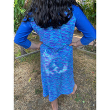 Girls Modest Swim Dress - Blue Print (Sizes 7-16)-dress-The Little Tichel Lady
