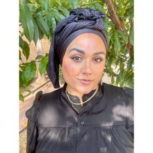 Pleated Long Headwrap - Navy-Long Wrap-The Little Tichel Lady