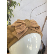 Embellished Hat - Size #1 Camel Bow-Hat-The Little Tichel Lady