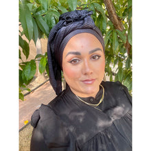 Pleated Long Headwrap - Navy-Long Wrap-The Little Tichel Lady