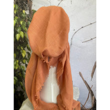 Pretied Turkish Cotton Textured Tichel w/ Long Tails - Dusty Peach-pretieds-The Little Tichel Lady