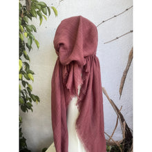 Pretied Turkish Cotton Textured Tichel w/ Long Tails - Deep Rose-pretieds-The Little Tichel Lady