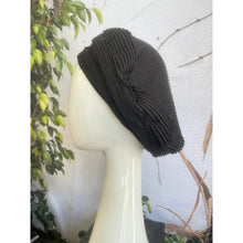 Embellished Hat - Size #2 Black Textured-Hat-The Little Tichel Lady