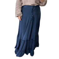 Gold Collection - Maxi Skirt, O/S-Fits-Many, Navy-The Little Tichel Lady