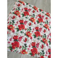 Large Israeli Cotton Square Tichel - Poppy Floral Print-Squares-The Little Tichel Lady