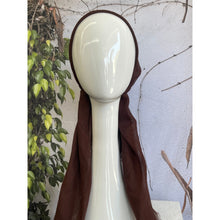 Pretied Turkish Cotton Textured Tichel w/ Long Tails - Brown-pretieds-The Little Tichel Lady