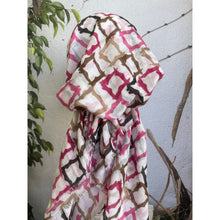 Turkish Cotton Textured Pretied Tichel - White/Multi-pretieds-The Little Tichel Lady