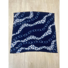 Waffled Savanna Links Print Turkish Cotton Squares - Navy/White-Squares-The Little Tichel Lady