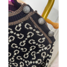 Button Detail Print Sweater, XS-2X-Tops-The Little Tichel Lady