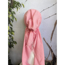 Pretied Turkish Cotton Textured Tichel w/ Long Tails - Pink-pretieds-The Little Tichel Lady