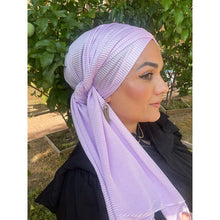 Pleated Long Headwrap - Lilac-Long Wrap-The Little Tichel Lady