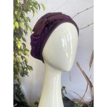 Embellished Hat - Size #2 Eggplant-Hat-The Little Tichel Lady