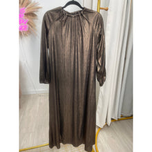 Maxi Dress w/ Adjustable Neckline - Bronze-dress-The Little Tichel Lady