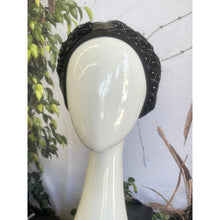 Embellished Hat - Size #1 Black/Silver Design-Hat-The Little Tichel Lady