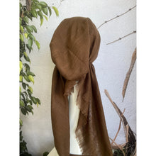 Pretied Turkish Cotton Textured Tichel w/ Long Tails - Medium Brown-pretieds-The Little Tichel Lady